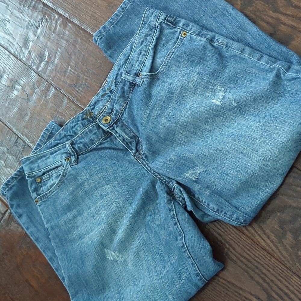 OUTBACK RED/ OBR I Vintage '80s Distressed Cropped Soft Comfy Denim Jeans, 6